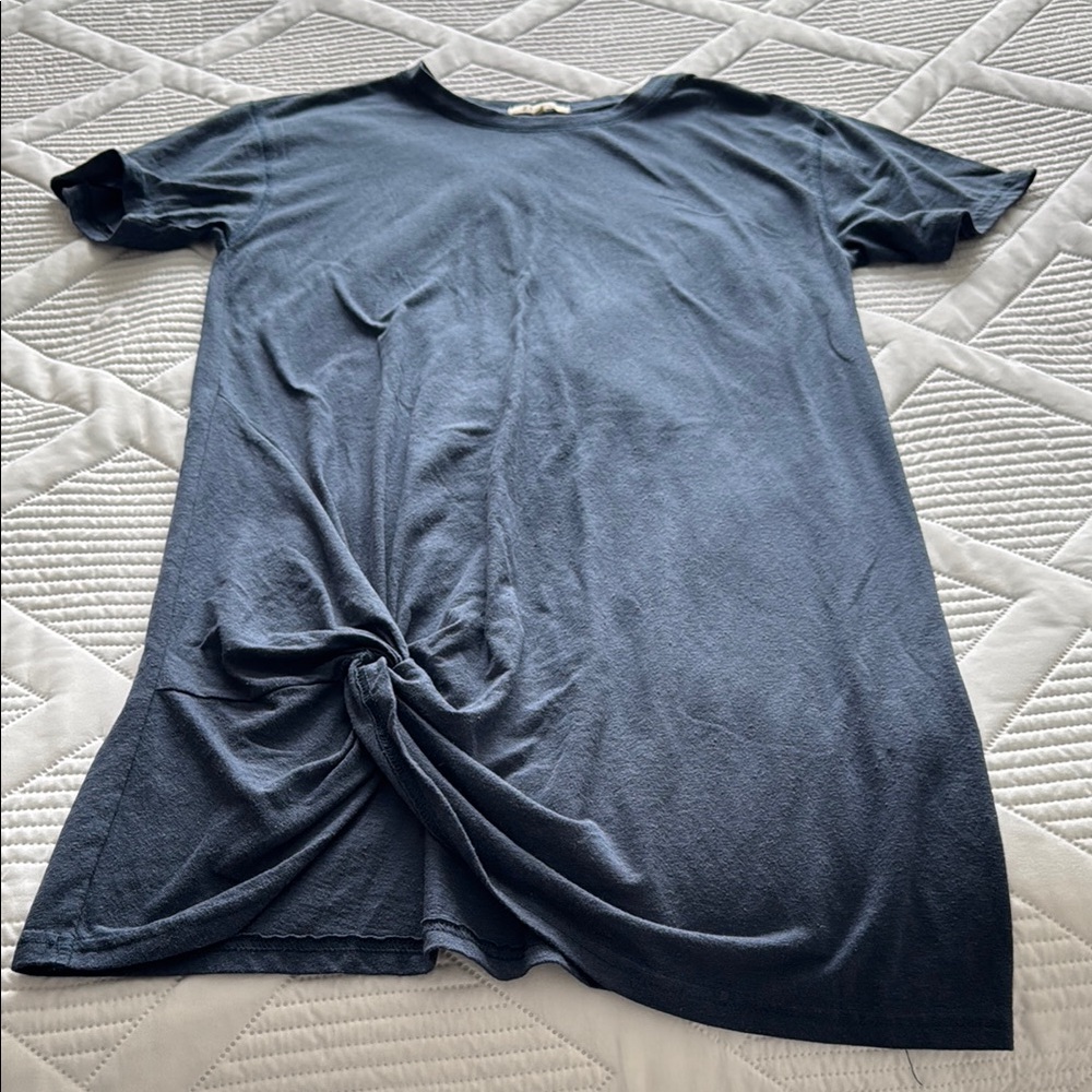 Casual Navy Blue T-Shirt dress